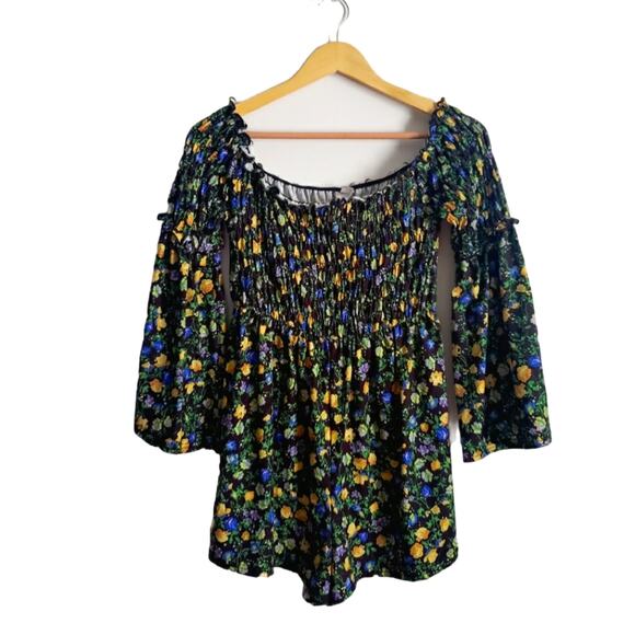 NWT Asos Off The Shoulder Floral Romper Size 10 - Picture 1 of 8